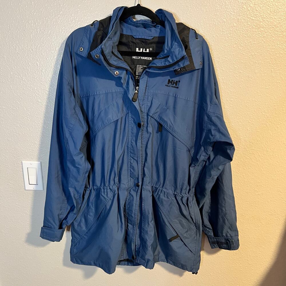 Helly Hansen Vintage 90s Helly Tech Windproof Blue Full Zip Jacket Size Large